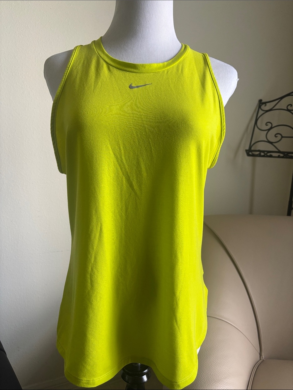 Nike Women's Neon Yellow Performance Tank Top